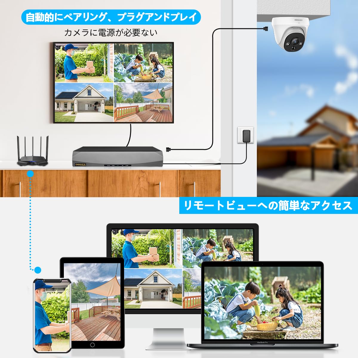 OOSSXX 4K800万画素・双方向通話・防犯カメラ 有線 ランキング 屋外 Amazon.co.jp: 【双方向通話・130°超広角・4K800万画素】 OOSSXX